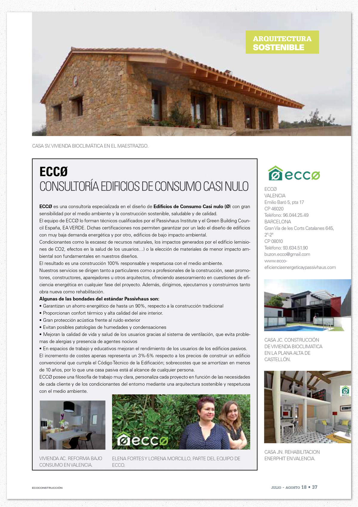Ecoconstrucción: ECCØ en Anuari 2018