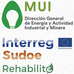 ECCO Noticies. Logos de MUI, Interreg Sudoe, y projecte Rehabilite